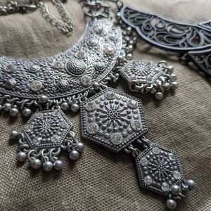 Two statement necklaces